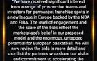 NBA副总裁：NBA与FIBA探索在欧洲建立新联赛取得了重要进展